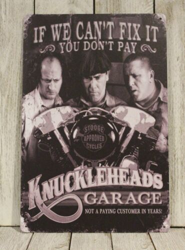 Auto Repair Shop - Металлическая табличка Knuckleheads Garage Tin Metal