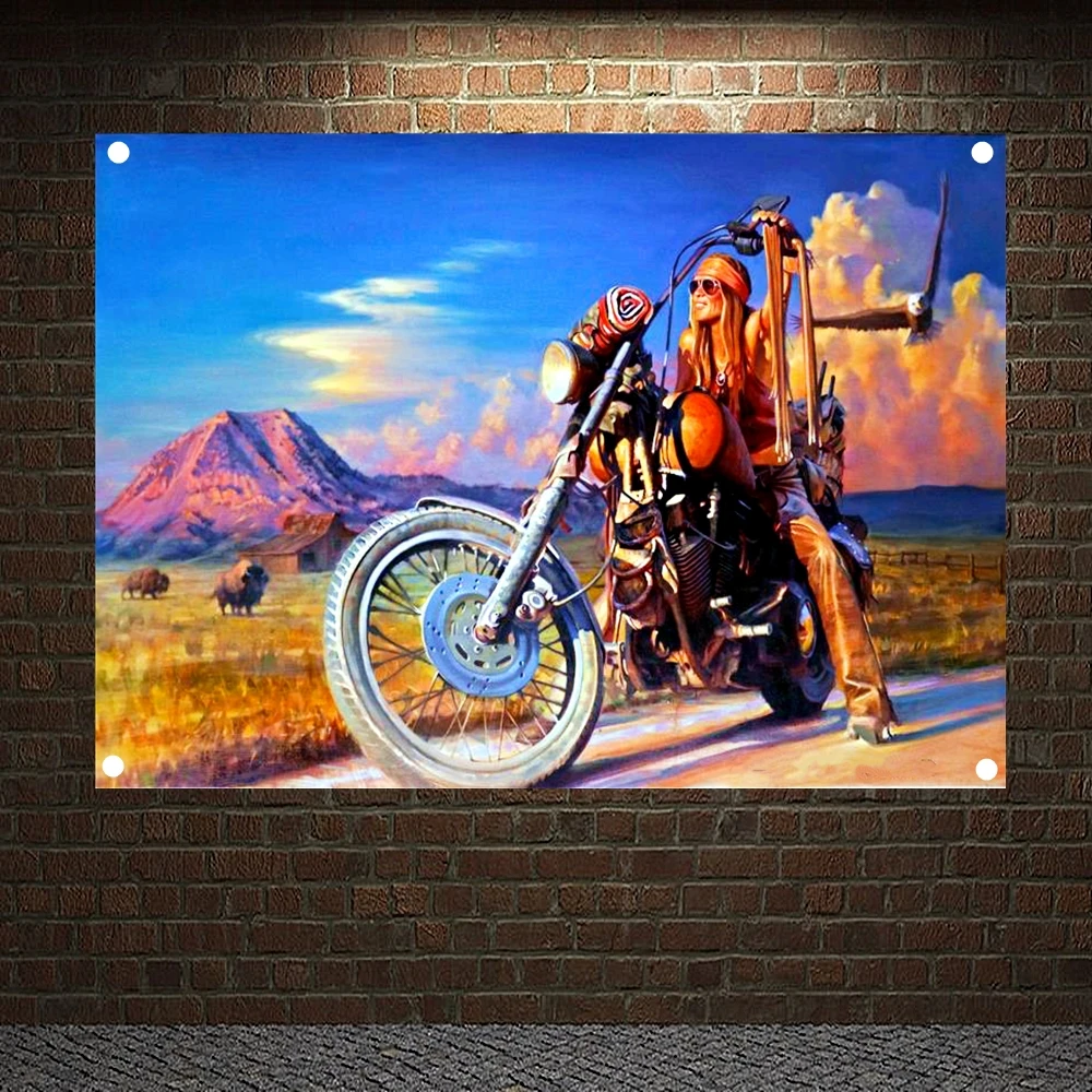 Auto Repair Shop - Eagle Easy Rider винтажный декор баннер