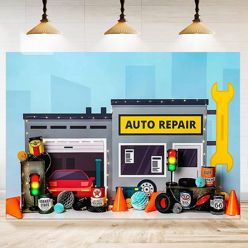 Auto Repair Shop Background - Фон для фотосъемки автомеханика в автосервисе,