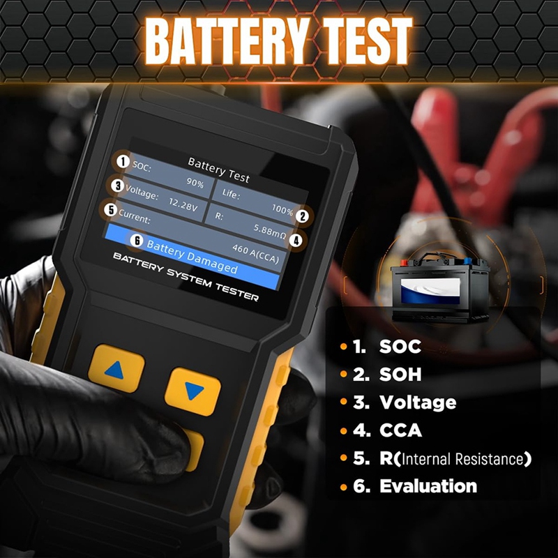 Battery Load Tester - Супер-скидка: Тестер автомобильных аккумуляторов 12В/24В, Автомобильный