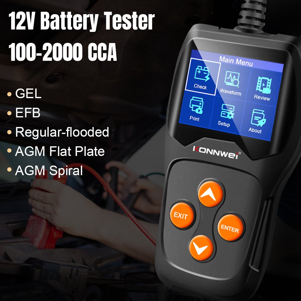 KONNWEI KW600 Профессиональный – обзор и цена Battery Load Tester