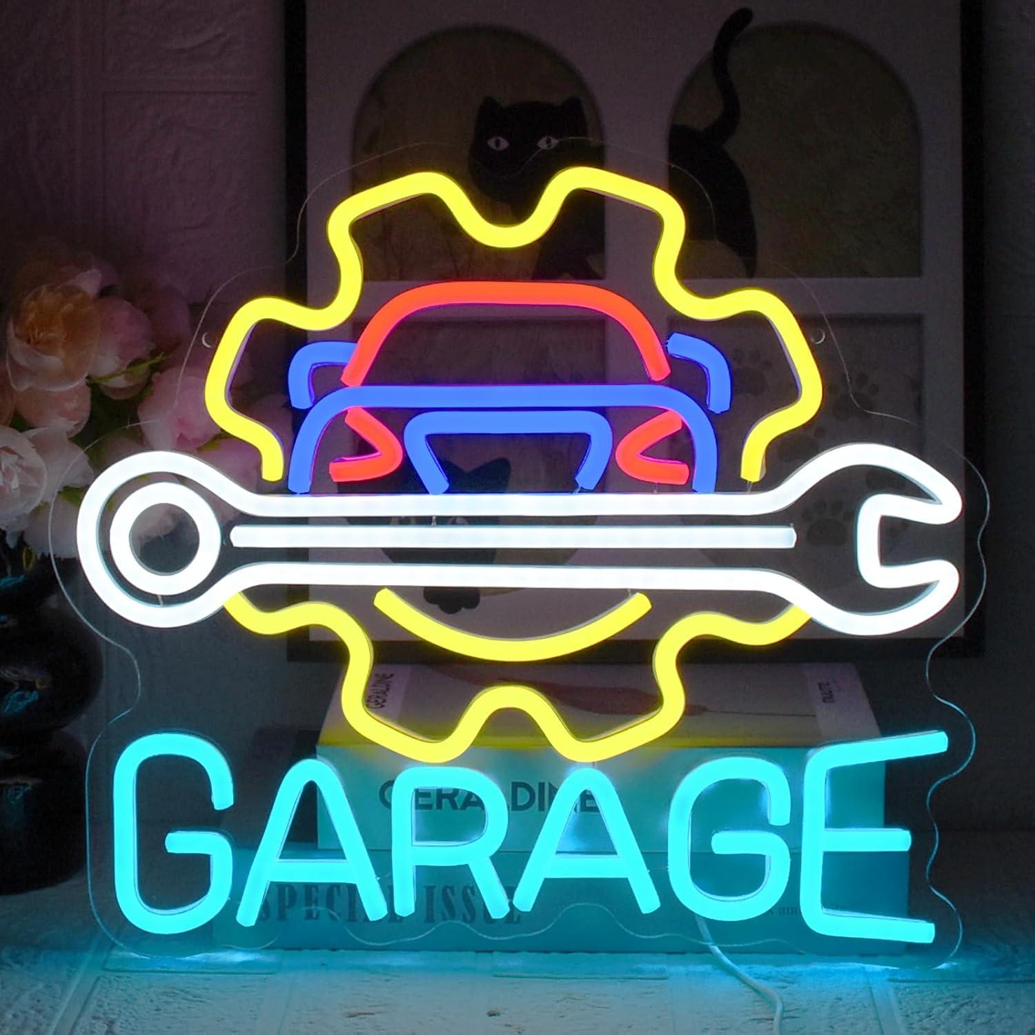 Неоновая вывеска для гаража с  – обзор и цена Auto Repair Shop