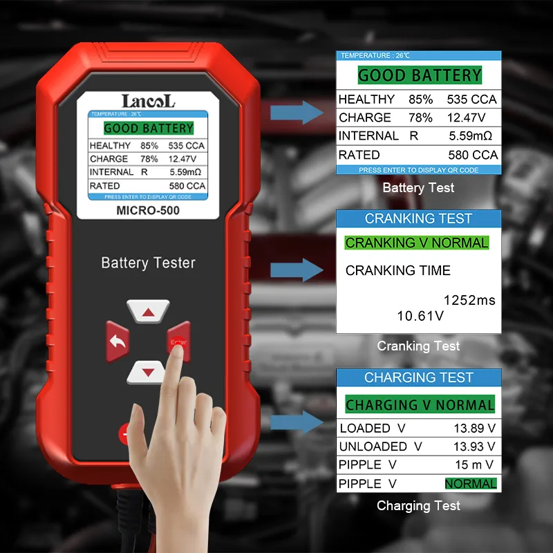 Lancol Micro 500 12 В тестер а – обзор и цена Battery Load Tester