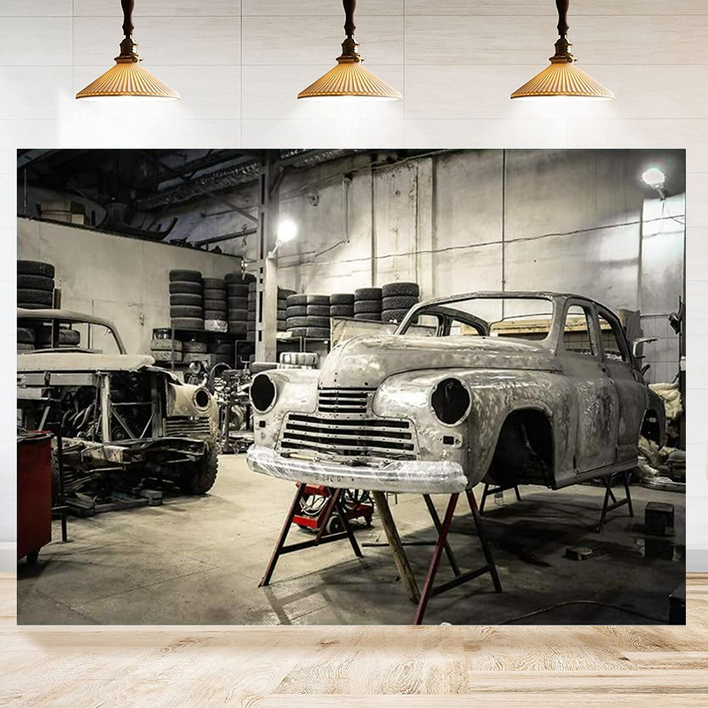 Фон для фотостудии: Автосервис – обзор и цена Auto Repair Shop Background